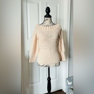 Off-the-Shoulder Knit Sweater Top